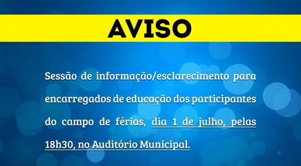 AVISO – Férias Ativas 2022
