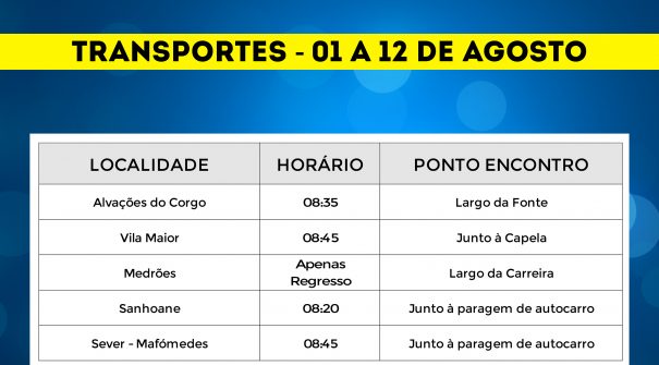 Férias Ativas 2022 – Transportes – 01 a 12 de agosto