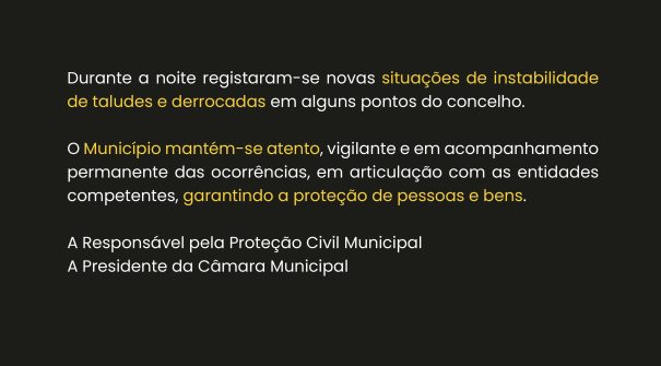PONTO DE SITUAÇÃO | INFORMAÇÃO À POPULAÇÃO