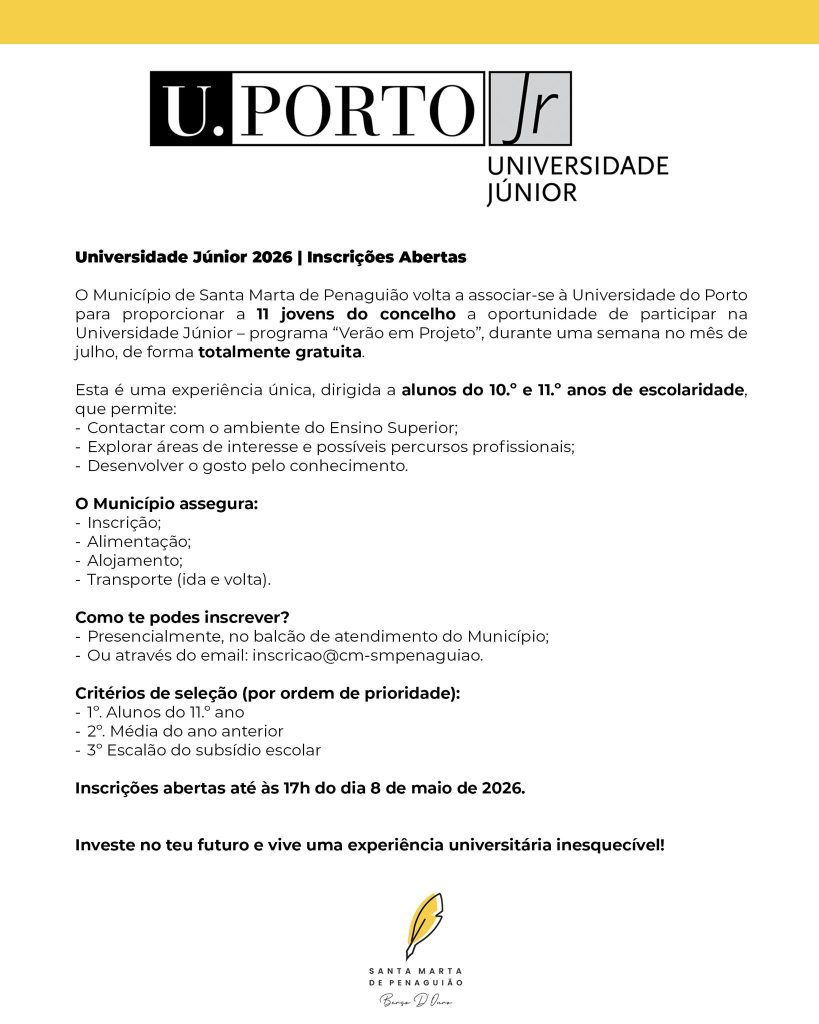  Universidade Júnior 2026 