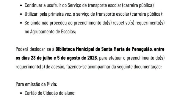 Transportes Escolares | Carreira Pública