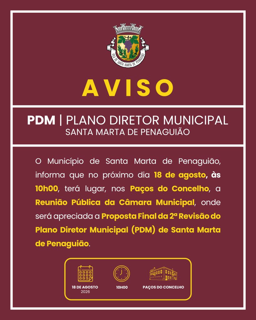  AVISO | PDM – Plano Diretor Municipal 
