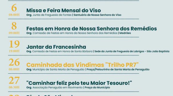 Agenda Cultural – Setembro